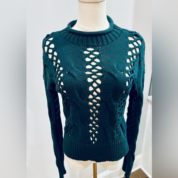 Hunter Green cropped sweater - Picture 1 of 2